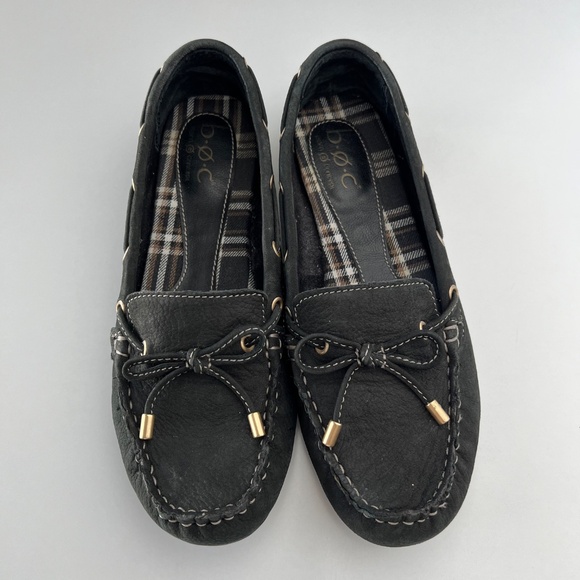 B.Ø.C Born Women's Black Leather Loafer size 7.5M - Picture 2 of 8